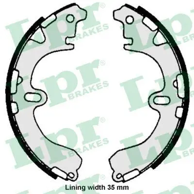 Гальмівна колодка NISSAN CUBE, MICRA III TOYOTA CALDINA, CAMRY, CARIBE, CARINA VII, CELICA, COROLLA, COROLLA FX, CORONA, RAUM, SPRINTER CARIB 1.2-2.0D 06.83-06.10 LPR 06720 (фото 1)