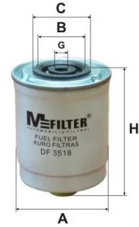 Фільтр паливний M-FILTER DF3518