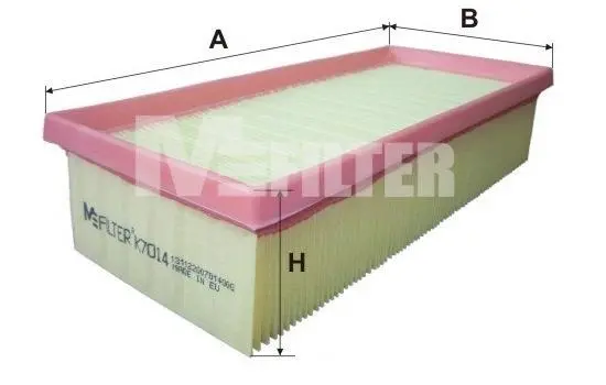 Фільтр повітряний Smart Forfour/Mitsubishi Colt 04-12 M-FILTER K 7014 (фото 1)