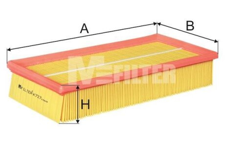 Фото фільтр повітряний M-FILTER K727 Фільтр повітряний M-FILTER K727