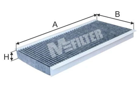 Фільтр салону MB A-class (W169)/B-class (W245) 04- (вугільний) M-FILTER K 9037C