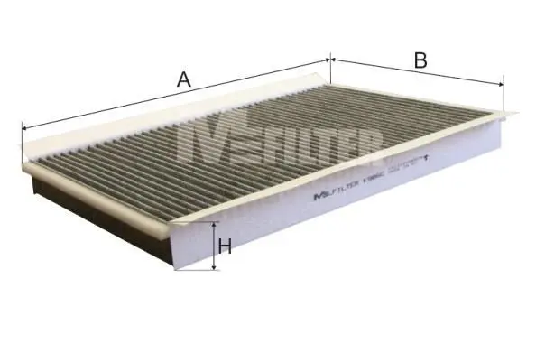 Фільтр салона вугільний M-FILTER K986C (фото 1)