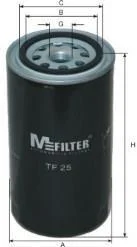 Фільтр масляний T4 2.4D/2.5TDI 91-03/LT 2.4D 88-96 M-FILTER TF 25