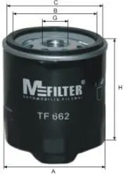 Фільтр оливний M-FILTER TF662 (фото 1)