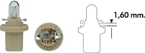 Автолампа 12V 1.5W B8.5d Standard (PB5 1,5W 12V) MAGNETI MARELLI 002052800000 (фото 1)