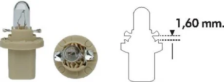 Автолампа 12V 1.5W B8.5d Standard (PB5 1,5W 12V) MAGNETI MARELLI 002052800000