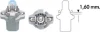 Автолампа PB7 12V 1.2W B8.7d (в щиток приладів/сіра) (PB7 1,2W 12V) MAGNETI MARELLI 002053400000 (фото 1)