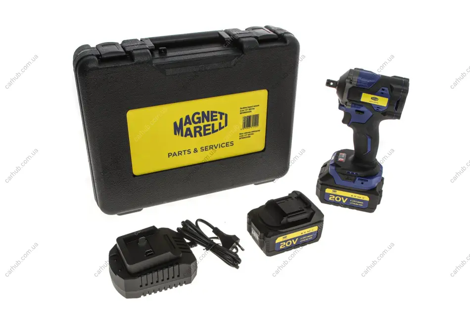 Гайкокрут акумуляторний 1/2" 620 Нм 20В 4Ah E-Lion (АКБ і зарядн. пристрій) MAGNETI MARELLI 007936331550 (фото 1)