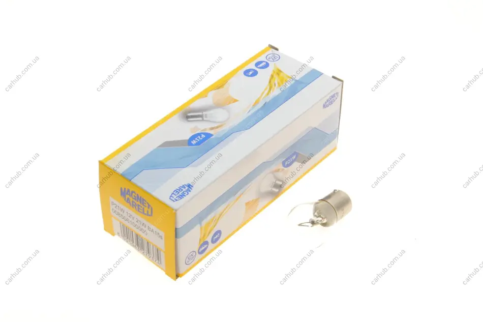 Автолампа P21W 12V 21W BA15s Standard (P21W 12V) MAGNETI MARELLI 008506100000 (фото 1)