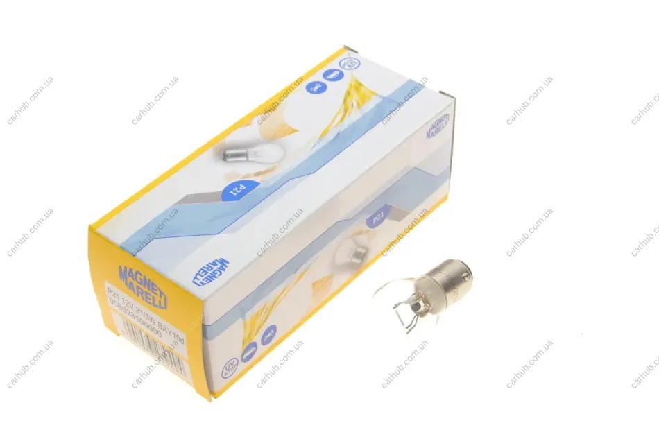 Автолампа P21/5W 12V 21/5W BAY15d Стандарт (P21 5W 12V) MAGNETI MARELLI 008528100000 (фото 1)