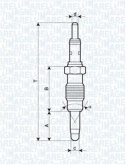 СВЕЧКА РАЗЖАРЕНИЯ MAGNETI MARELLI 062900011304