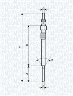 Свічка розжарювання MAGNETI MARELLI 062900090304