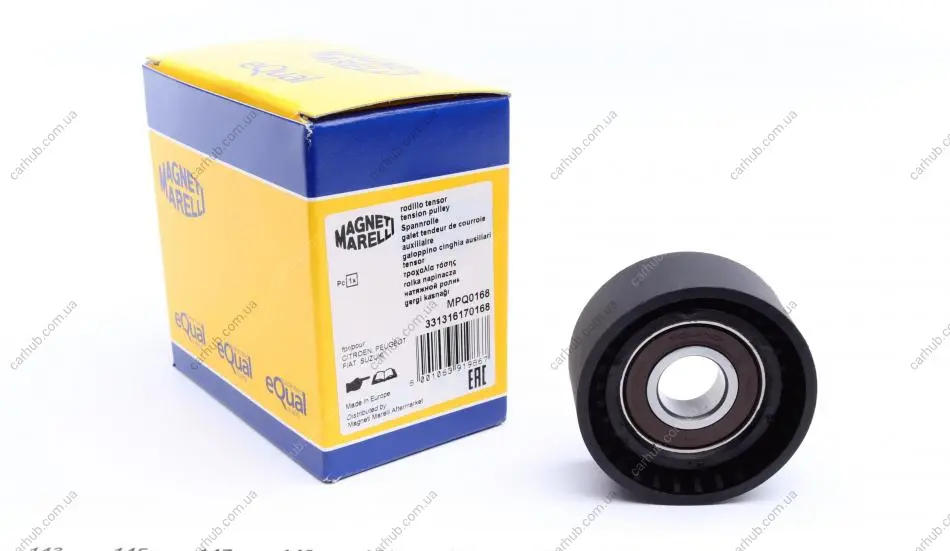 Ролик генератора Citroen Berlingo/Fiat Scudo/Peugeot 206/306 1.8-2.0D 89-15 (натяжний) (60х25.5) (MPQ0168) MAGNETI MARELLI 331316170168 (фото 1)