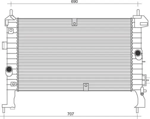 Радіатор двигуна (мкпп) OPEL MERIVA A 1.3D/1.7D 09.03-05.10 MAGNETI MARELLI 350213972000 (фото 1)
