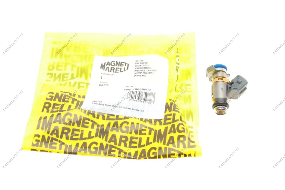 Паливний інжектор DACIA DUSTER, LOGAN, LOGAN MCV, SANDERO RENAULT KANGOO BE BOP, KANGOO EXPRESS, KANGOO II, LOGAN I 1.6/1.6ALK/1.6LPG 02.06- MAGNETI MARELLI 805010089002 (фото 1)