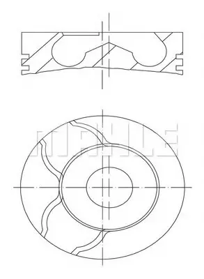 Поршень Sprinter ОМ602DE 89,5mm (+кільця) MAHLE / KNECHT 001 01 01 (фото 1)