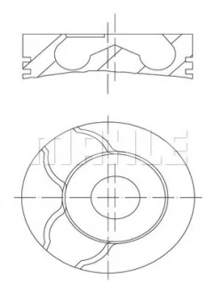 Поршень Sprinter ОМ602DE 89,5mm (+кільця) MAHLE / KNECHT 001 01 01