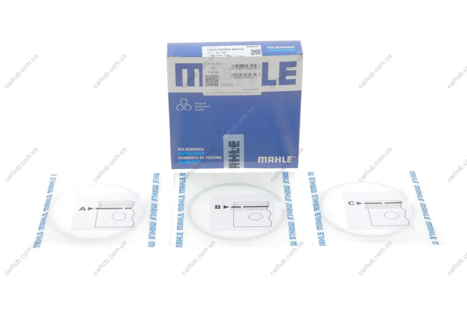 Кільця поршневі MB Sprinter CDI (88.50mm/+0.5) (2.5-2-3) MAHLE MAHLE / KNECHT 001 36 N2 (фото 1)