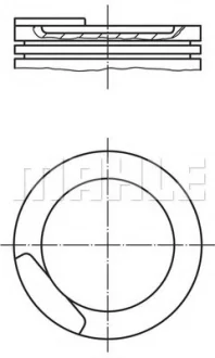 Поршень Opel Astra F/G/Vectra A/B 1.6i 88-05 (80mm/+1.0) MAHLE / KNECHT 011 08 12