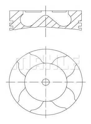 Поршень Opel Astra/Combo Y17dt/Y17dtl (79.5mm/+0.5) MAHLE / KNECHT 012 11 03 (фото 1)
