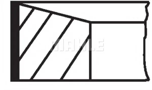 Кільця япоршневі MAHLE / KNECHT 021RS001150N2 (фото 1)