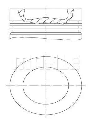 Поршень VW Caddy III/IV 2.0 TDI 10-20 (81.51mm/+0.5) MAHLE / KNECHT 028 PI 00116 002 (фото 1)