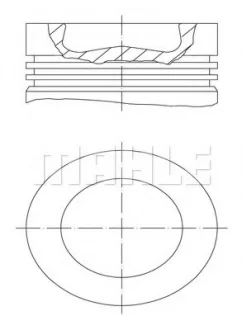 Поршень VW Caddy III/IV 2.0 TDI 10-20 (81.51mm/+0.5) MAHLE / KNECHT 028 PI 00116 002