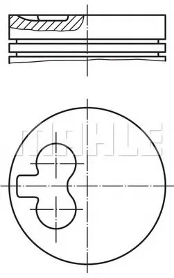 Поршень VW T4 1.9-2.4D (79.76mm/+0.25) MAHLE / KNECHT 029 82 01 (фото 1)