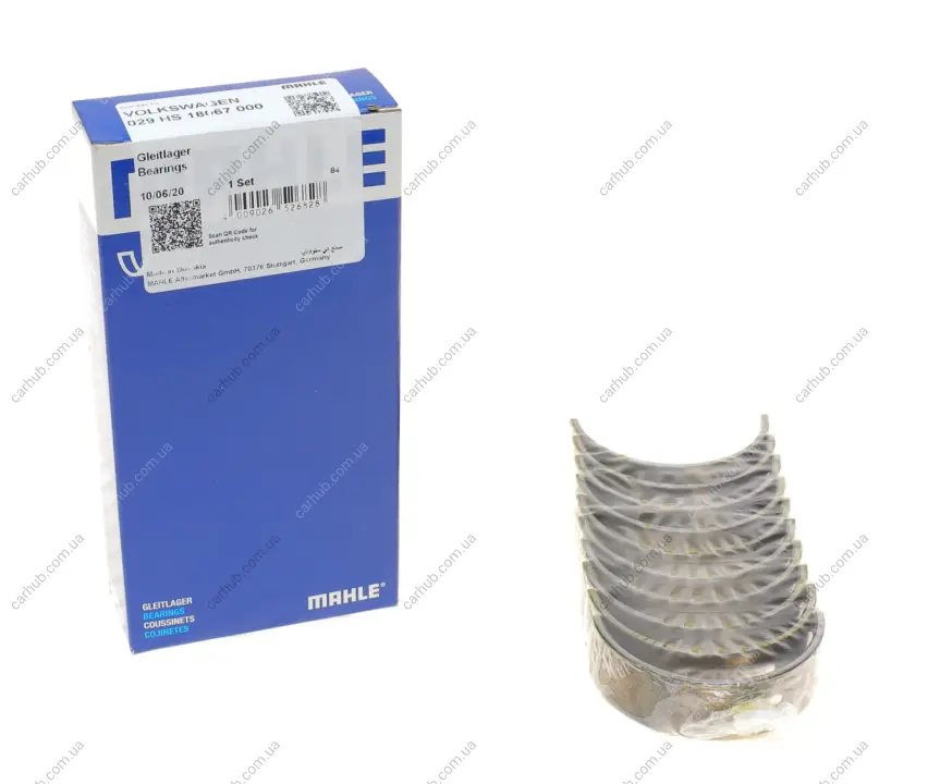 Вкладиші корінні VW T4 1.9TD (STD) MAHLE MAHLE / KNECHT 029 HS 18067 000 (фото 1)