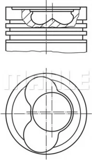 Поршень 0.5 3-4 циліндр MAHLE / KNECHT 0306602