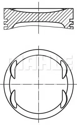 Поршень 76,51 (STD 1,2-1,5-2,5) SEAT LEON, TOLEDO II VW BORA, BORA I, GOLF IV 1.6 02.00-06.06 MAHLE / KNECHT 030 99 00 (фото 1)