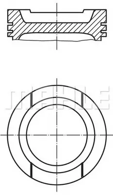 Поршень VW Passat/Golf 1.6 95-04 (81.01mm/STD) MAHLE / KNECHT 033 01 00 (фото 1)