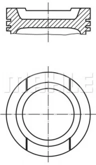 Поршень VW Passat/Golf 1.6 95-04 (81.01mm/STD) MAHLE / KNECHT 033 01 00