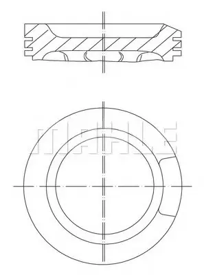 Поршень AUDI A3, A4/VW BORA, GOLF IV 1.8 96- (81.26mm) MAHLE / KNECHT 033 04 01 (фото 1)