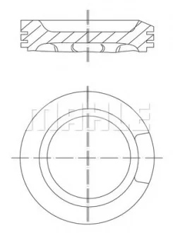 Поршень AUDI A3, A4/VW BORA, GOLF IV 1.8 96- (81.26mm) MAHLE / KNECHT 033 04 01
