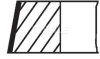 Кільця поршневі SAFRANE II (B54_) 2.5 20V 96-00 MAHLE / KNECHT 038 14 N0 (фото 1)