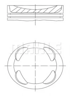 Поршень CITROEN BERLINGO/PEUGEOT 308 1.6 07- (77.5mm) MAHLE / KNECHT 081 PI 00104 002