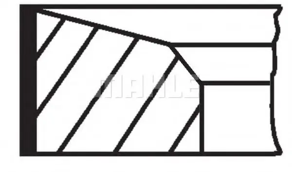 Кільця поршневі PAJERO/GALANT 2.3-2.5TD 80- (91.1mm) MAHLE / KNECHT 676 13 N0 (фото 1)
