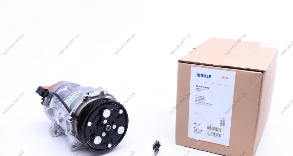 Компресор кондиціонера VW Caddy 95-15/T5 03-15/Golf 97-08 MAHLE MAHLE / KNECHT ACP 191 000S (фото 1)