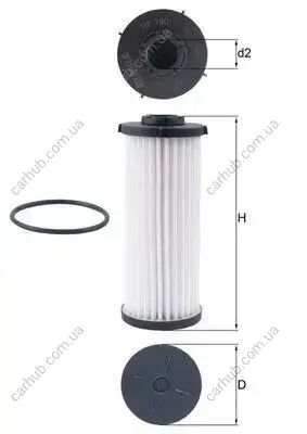 Фільтр АКПП VW Passat/Golf 2.0TDI/TSI/GTI 14- (тип короб. DQ381) MAHLE / KNECHT HX 190D (фото 1)