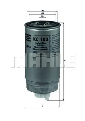 Фільтр паливний Mascott 3.0dCi 04- MAHLE / KNECHT KC 103 (фото 1)