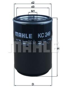 Фільтр паливний MAHLE / KNECHT KC249D