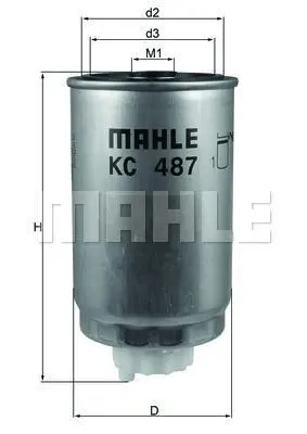 Фільтр паливний Dodge Caliber 2.2 CRD 10-11/Fiat Freemont 2.0 JTD 11- MAHLE / KNECHT KC 487 (фото 1)