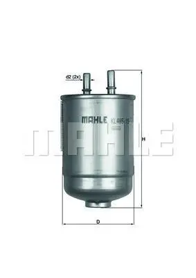 Фільтр паливний Megane/Scenic 1.5/1.6/1.9/2.0 dCi 10- MAHLE / KNECHT KL 485/15D (фото 1)