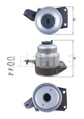 Паливний фільтр TOYOTA AURIS, AVENSIS, VERSO 1.6D/2.0D 04.09-12.18 MAHLE / KNECHT KL829D (фото 1)