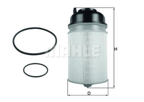 Фото 1 - фильтр топливный MB Actros 11-/Antos 12-18/Arocs 13- (OM471/OM473) MAHLE MAHLE / KNECHT KX 400D Фильтр топливный MB Actros 11-/Antos 12-18/Arocs 13- (OM471/OM473) MAHLE MAHLE / KNECHT KX 400D (фото 1)