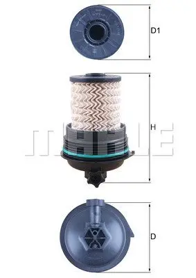 Паливний фільтр PEUGEOT EXPERT RENAULT ESPACE V, GRAND SCENIC IV, MEGANE IV, SCENIC IV, TALISMAN 1.5D-2.0D 06.15- MAHLE / KNECHT KX480 (фото 1)