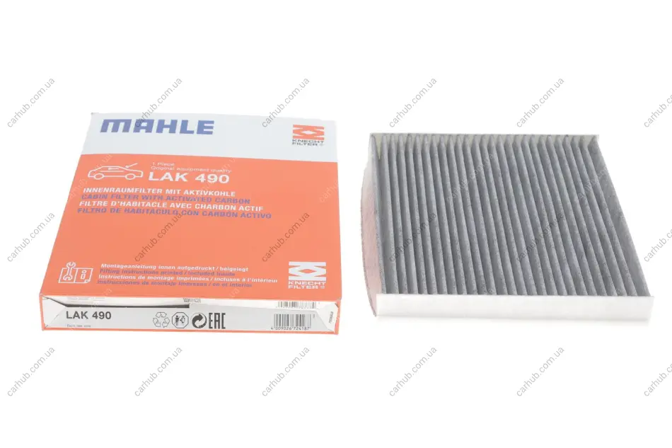 Фільтр салону Toyota/Lexus 00- (вугільний) KNECHT MAHLE / KNECHT LAK 490 (фото 1)