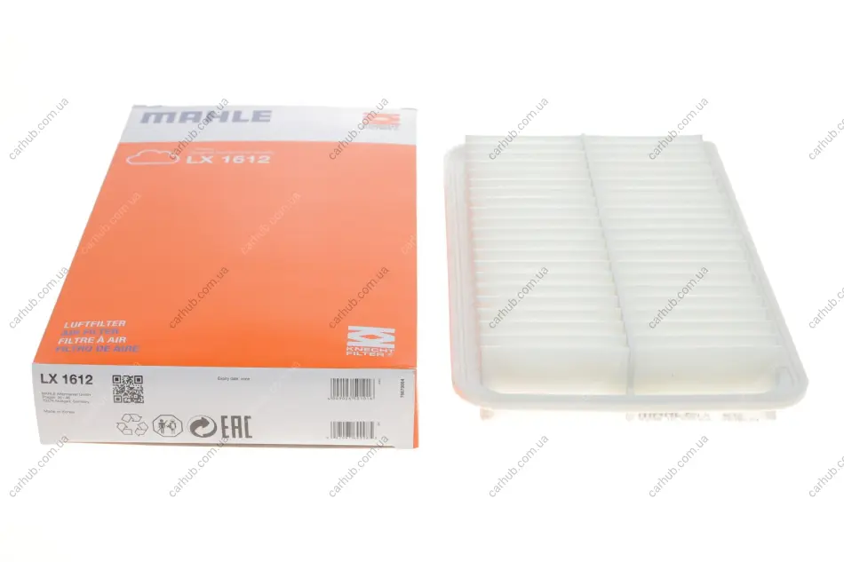 Фільтр повітряний Lexus RX 3.0/3.5 03-08/ Toyota Camry 2.0-3.0 01-06 (44x316x193 мм) KNECHT MAHLE / KNECHT LX 1612 (фото 1)