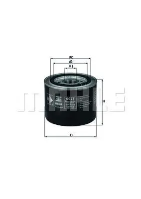 Оливний фільтр MAHLE / KNECHT OC77 (фото 1)